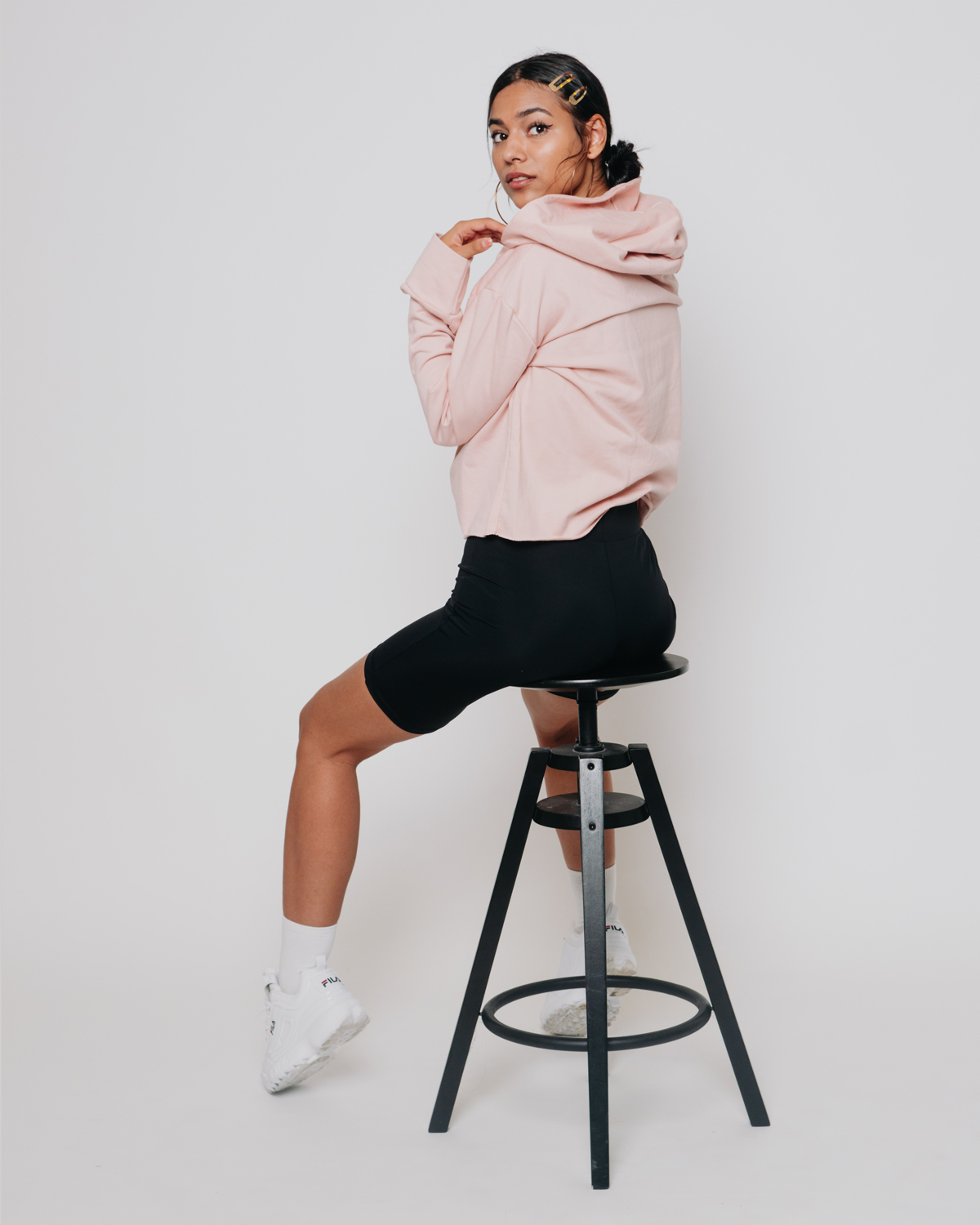Crop mikina SIGNATURE - Pink