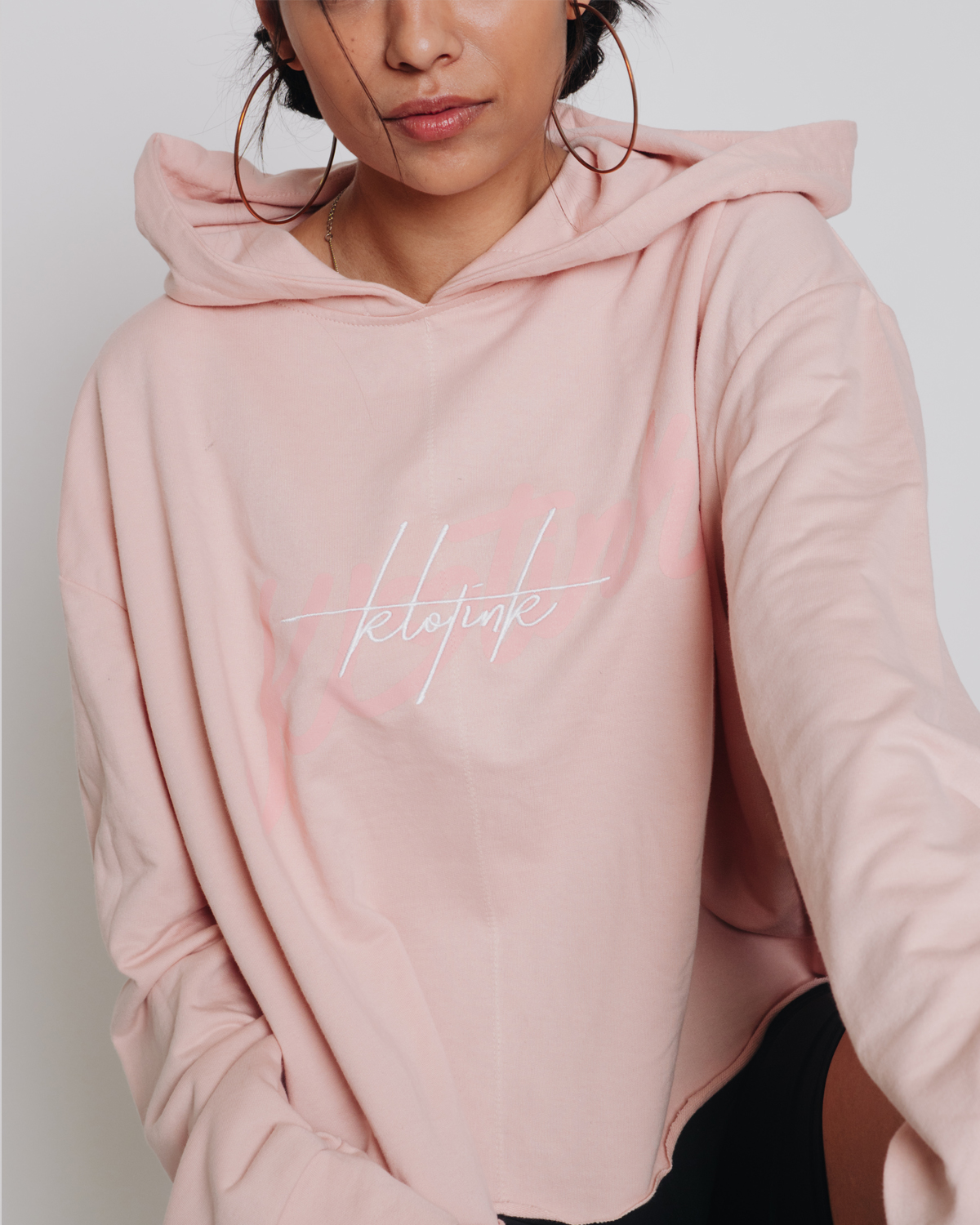Crop mikina SIGNATURE - Pink