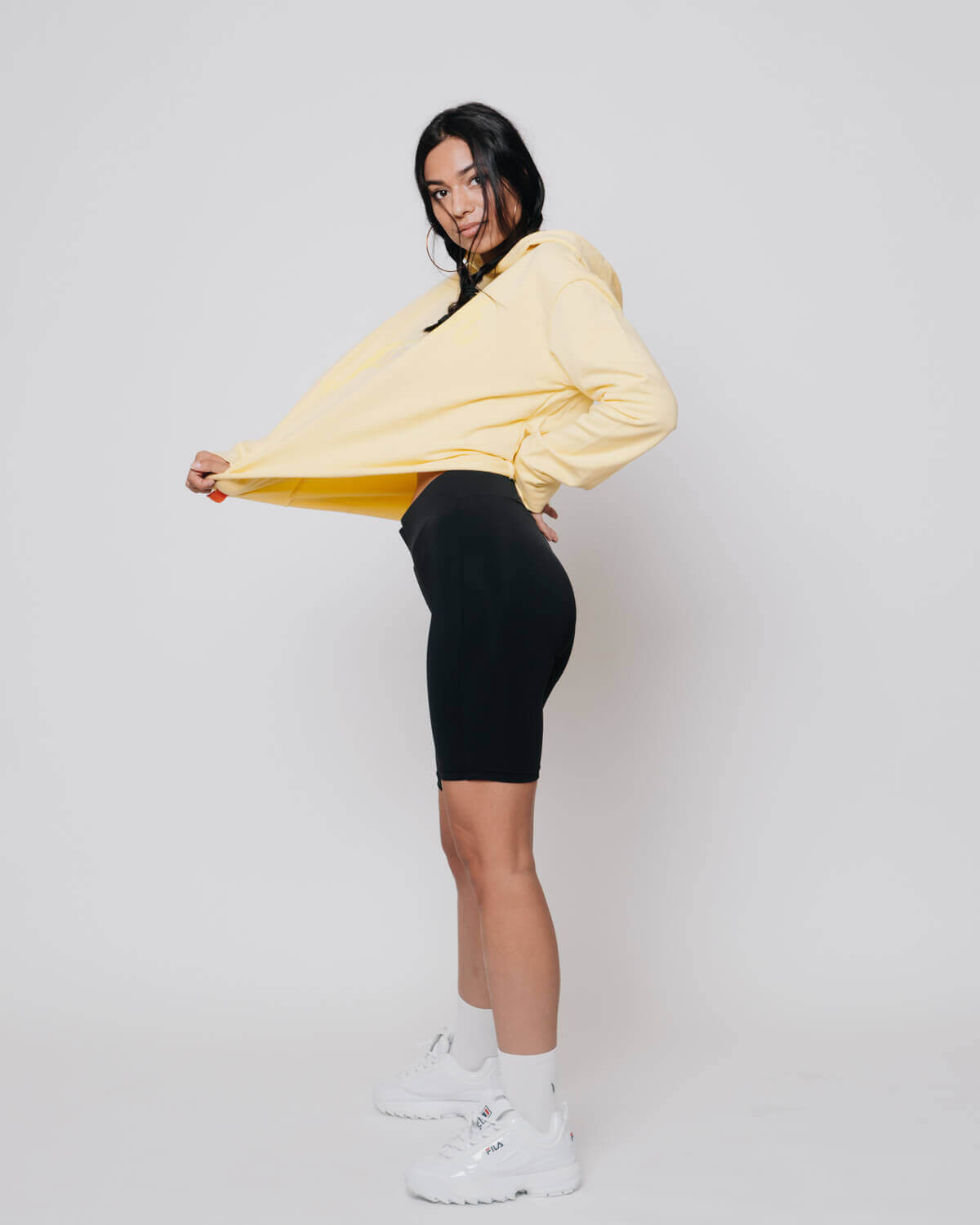 Crop mikina SIGNATURE - yellow