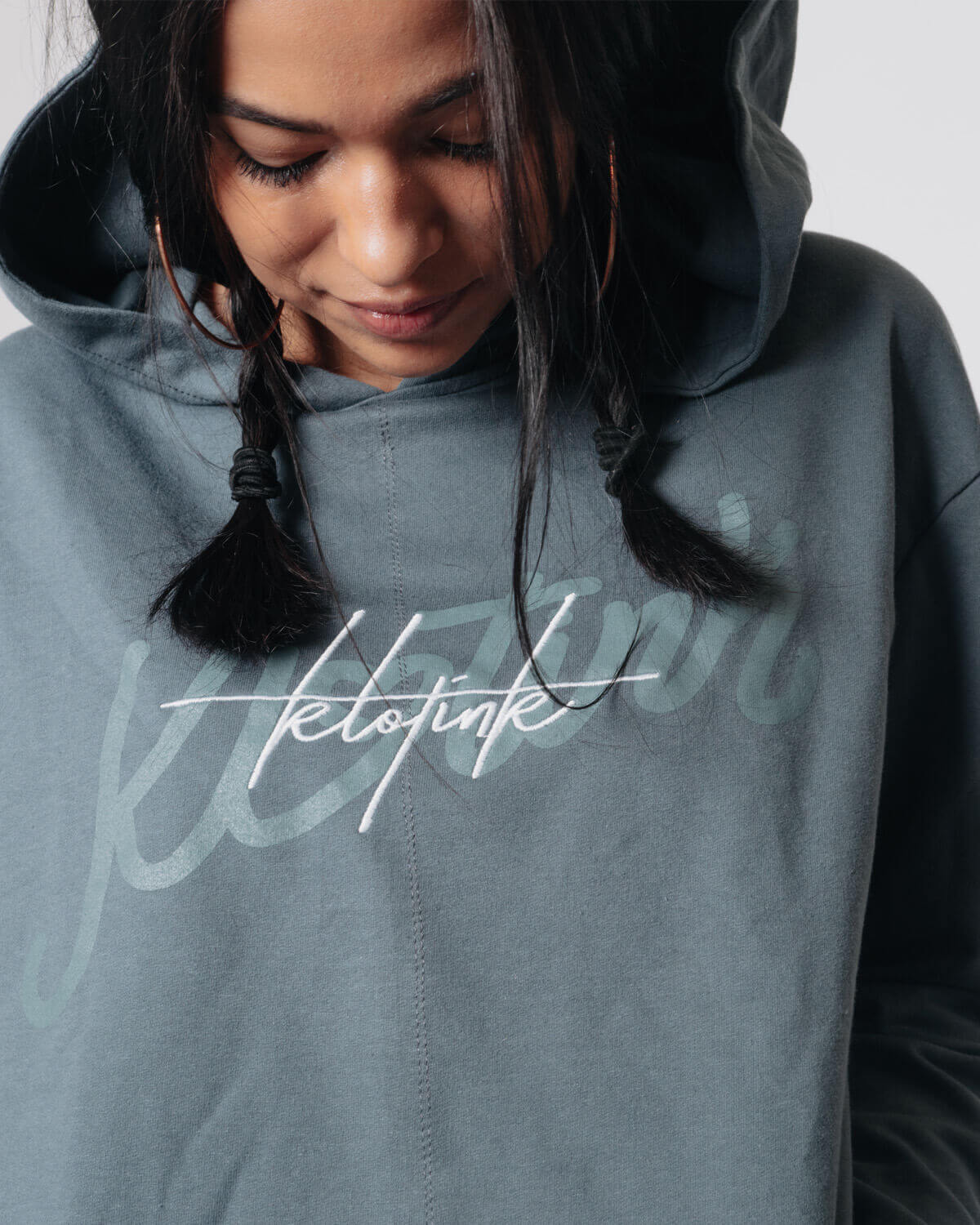 Crop mikina SIGNATURE - Darkgrey