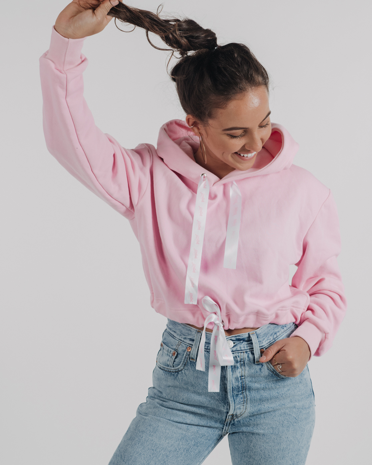Crop Mikina BASIC - Pink